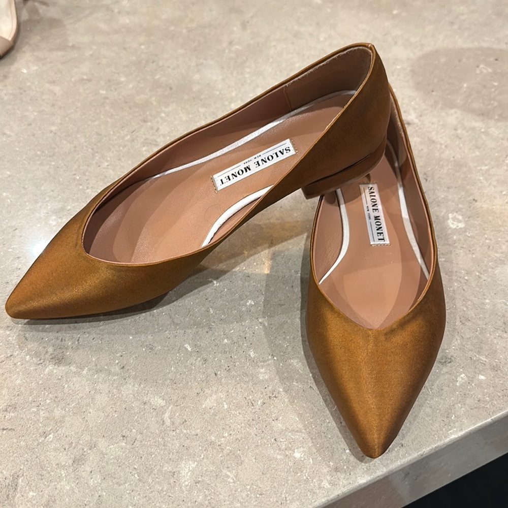 Salone Monet silk flats brand new